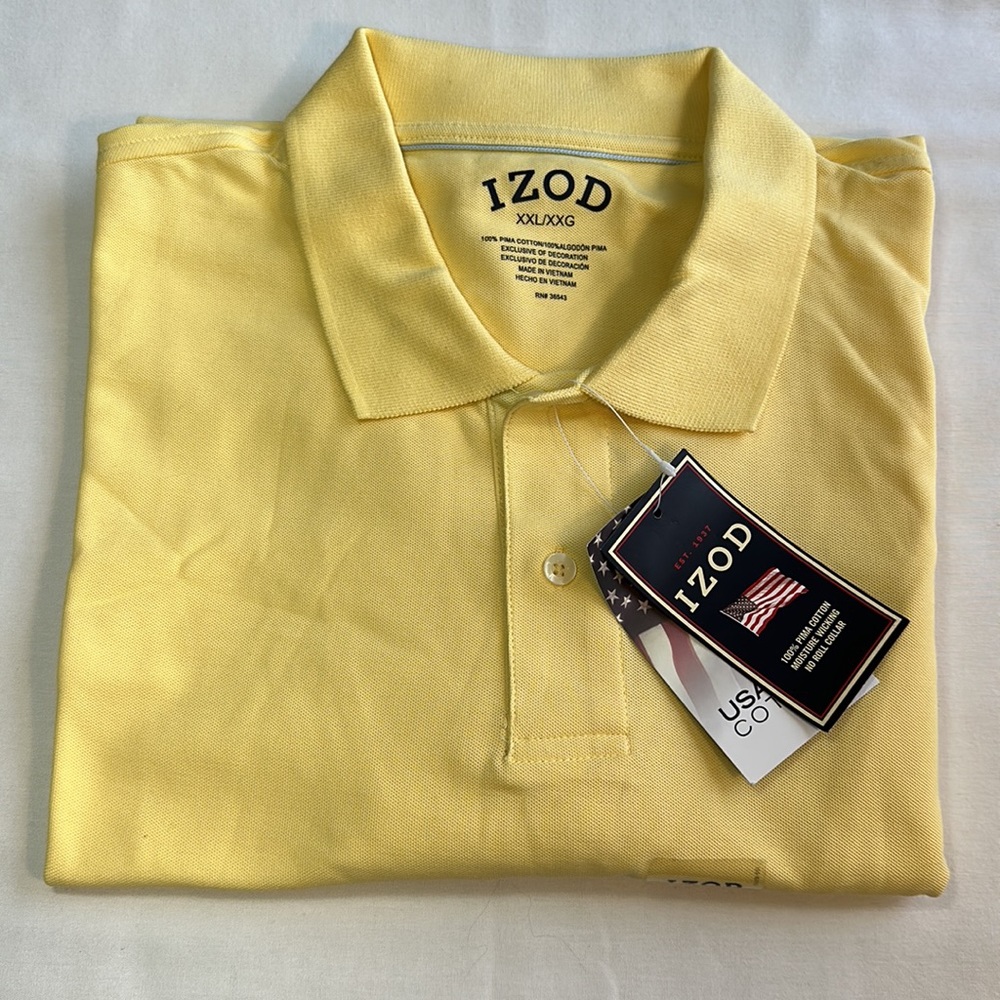 IZOD Men’s Polo Short Sleeve Yellow XXL